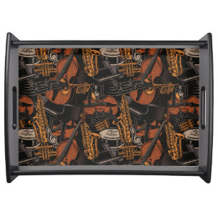 Musical Instruments Everywhere Serving Tray