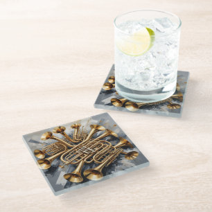 Musical Instruments Glass Coaster