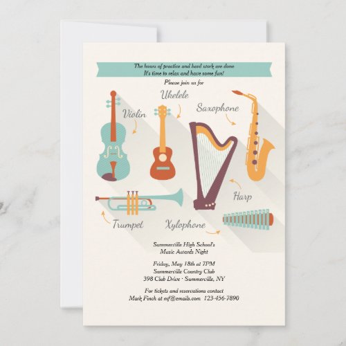 Musical Instruments Invitation