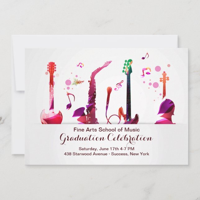 Musical Instruments Invitation (Front)