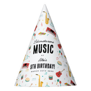 Musical Instruments Music Theme Birthday Party Hat