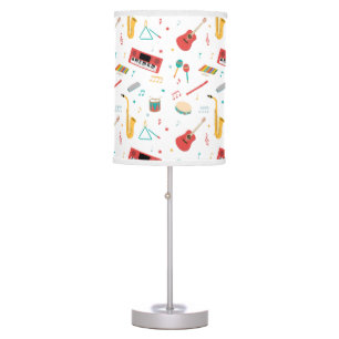 Musical Instruments Music Theme Kids Pattern Table Lamp