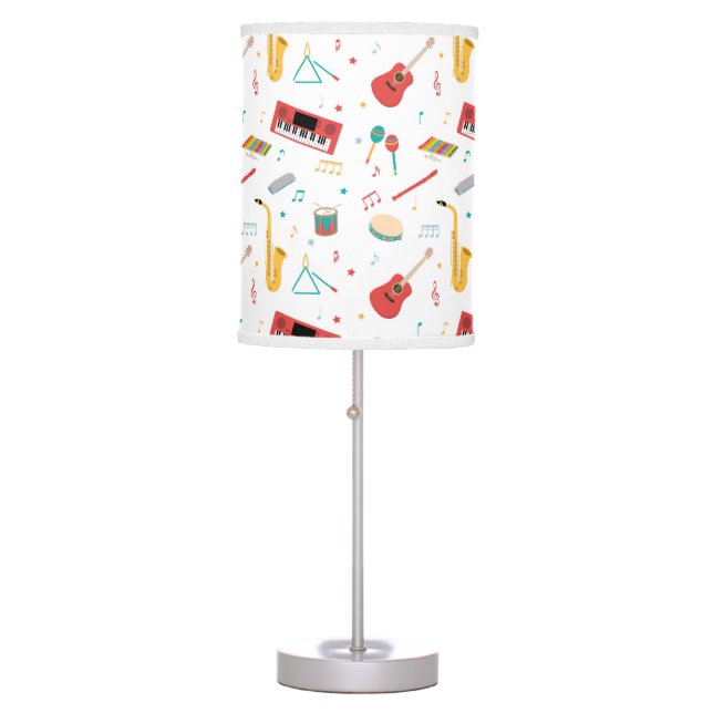 Musical Instruments Music Theme Kids Pattern Table Lamp (Front)