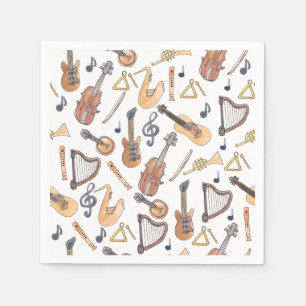 Musical Instruments Napkins