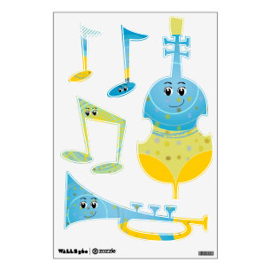 Musical Instruments New Baby Room Wall Stickers