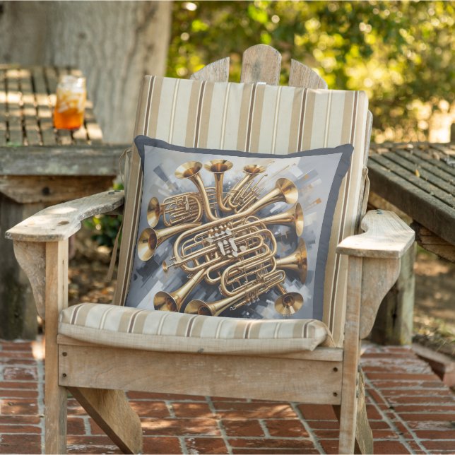 Musical Instruments Outdoor Pillow (Chair)
