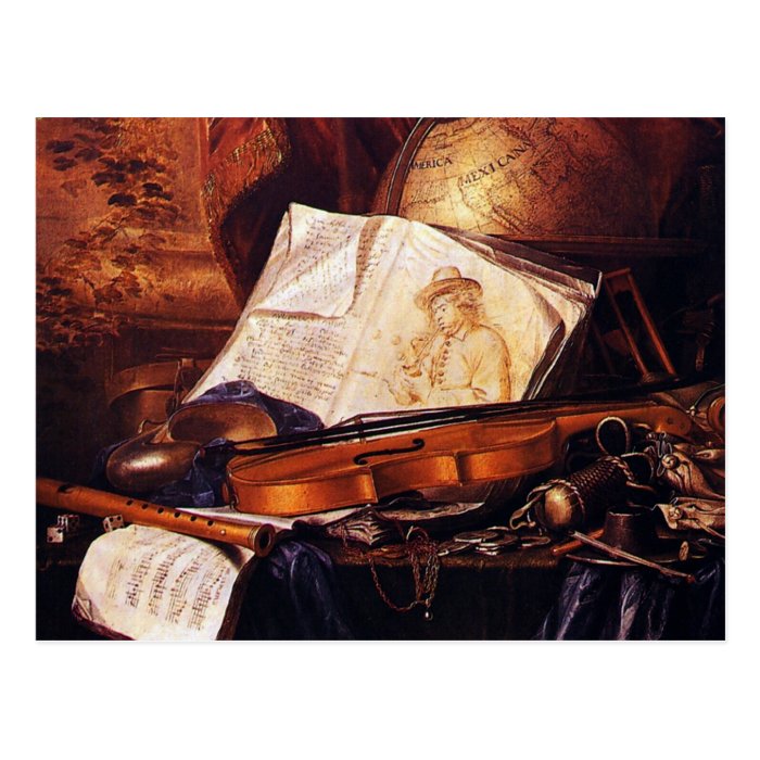 Musical Instruments Painting Gifts Post Card