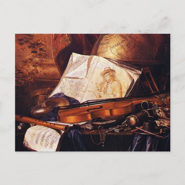 Musical Instruments Painting Gifts Postcard (Front)