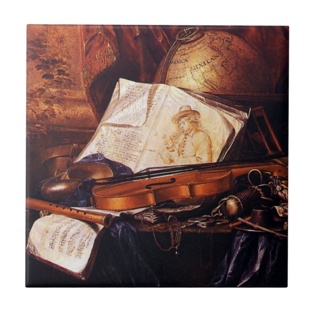 Musical Instruments Painting Tile (Front)