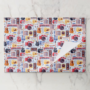 Musical Instruments Paper Placemats, Music Party Pad