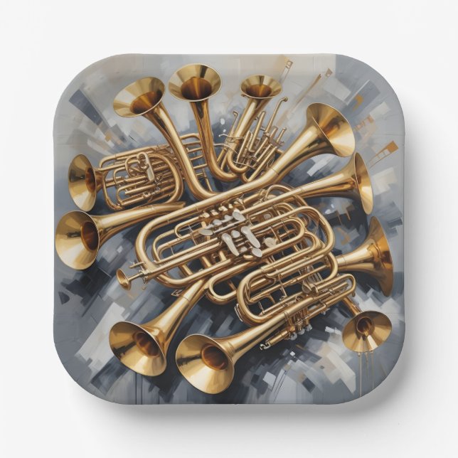 Musical Instruments Paper Plates (Front)