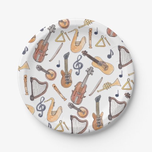 Musical Instruments Paper Plates
