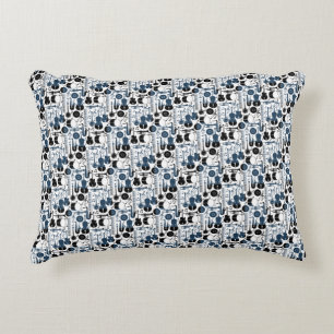 Musical instruments pattern design 2 tones accent pillow