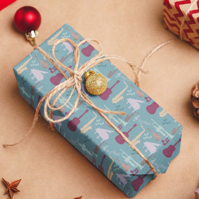 Musical Instruments Pattern Wrapping Paper (Creator Uploaded)