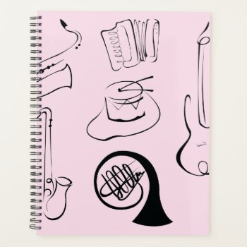 Musical Instruments Planner by spudcreative at Zazzle
