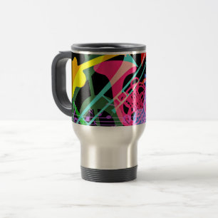 Musical Instruments Pop Art Design Travel Mug
