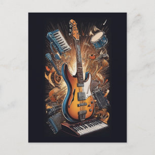 Musical Instruments Postcard