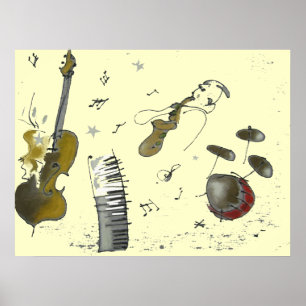 musical instruments poster