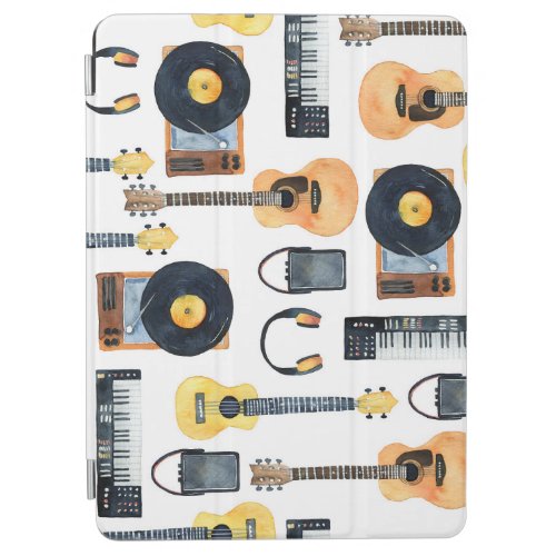 Musical Instruments Seamless Watercolor iPad Air Cover