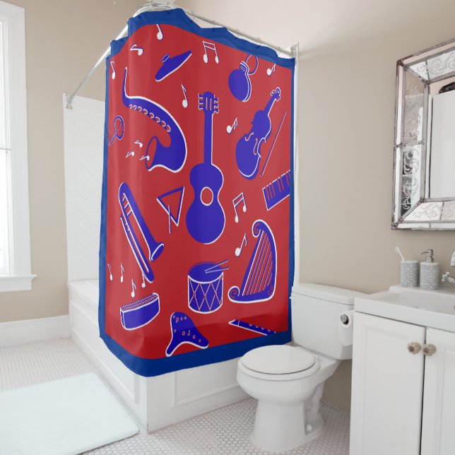 Musical Instruments Shower Curtain (In Situ)