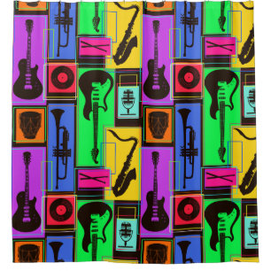 Musical Instruments Shower Curtain