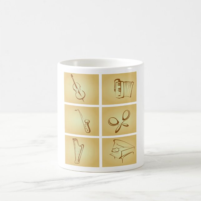 Musical Instruments Sketch Coffee Mug (Creator Uploaded)