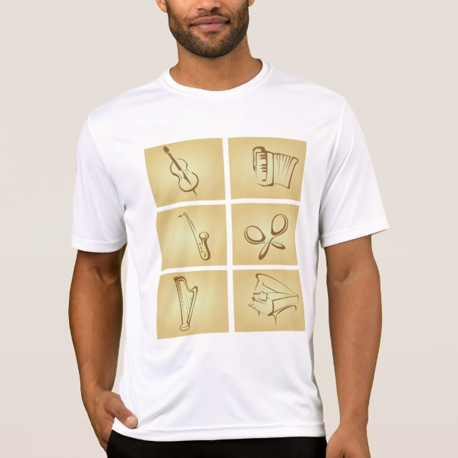 Musical Instruments Sketch T-Shirt (Front)
