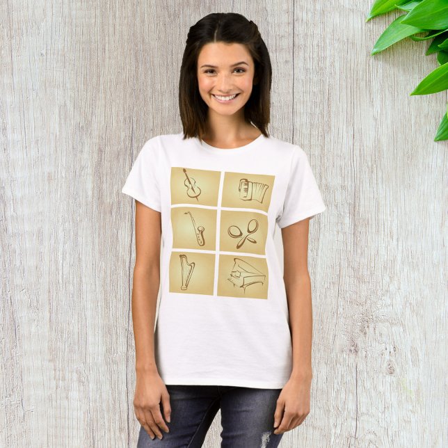 Musical Instruments Sketch T-Shirt (Creator Uploaded)