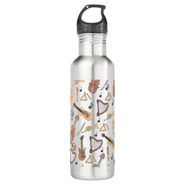 Musical Instruments Stainless Steel Water Bottle (Front)