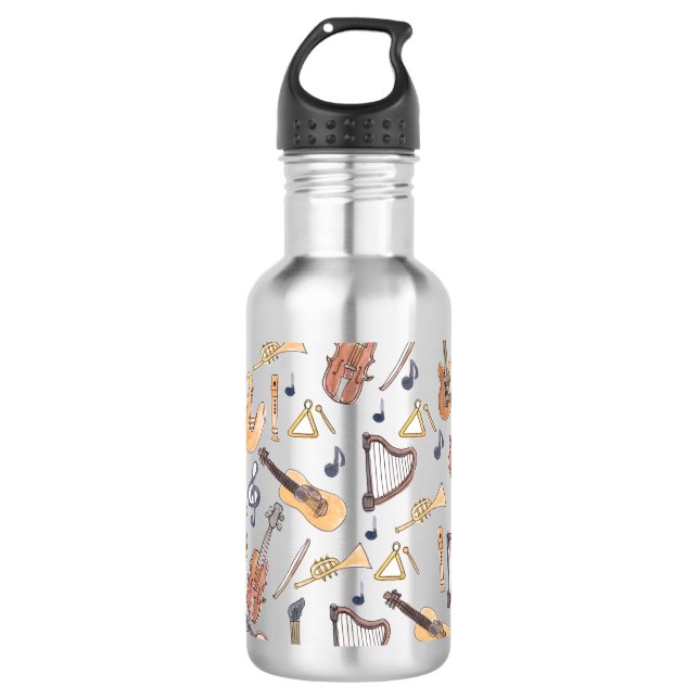 Musical Instruments Stainless Steel Water Bottle (Front)