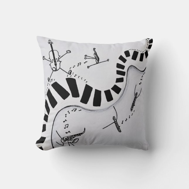 Musical instruments throw cushion (Front)