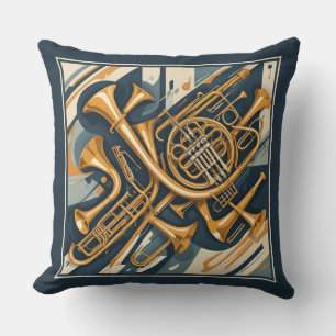 Musical Instruments Throw Pillow