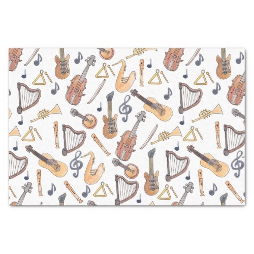 Musical Instruments Tissue Paper
