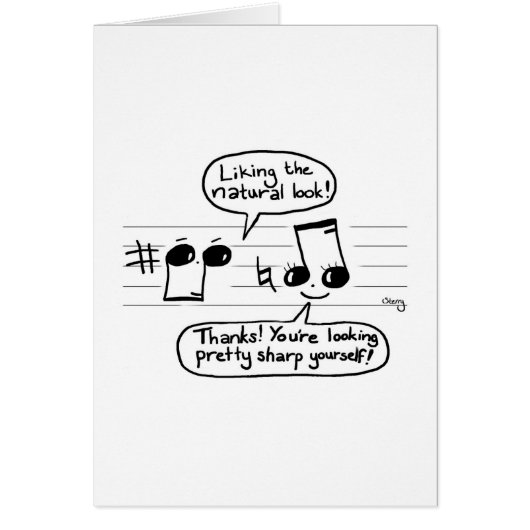 Musical Joke Cartoon Cards (Front)