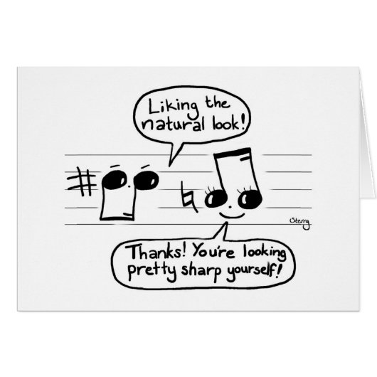 Musical Joke Cartoon Cards (Front Horizontal)