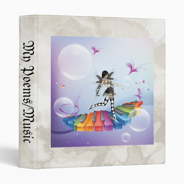 Musical Keyboard Faerie Binder (Front/Spine)