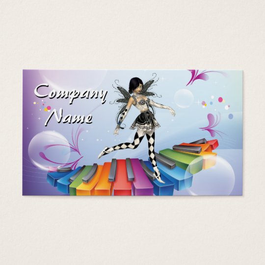 Musical Keyboard Faerie Business Card