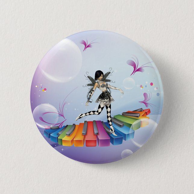 Musical Keyboard Faerie Button (Front)