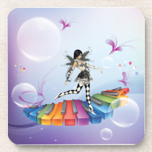Musical Keyboard Faerie Coaster