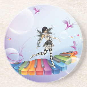 Musical Keyboard Faerie Coaster