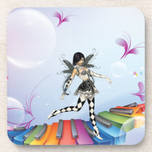 Musical Keyboard Faerie Drink Coaster