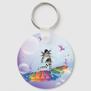 Musical Keyboard Faerie Keychain