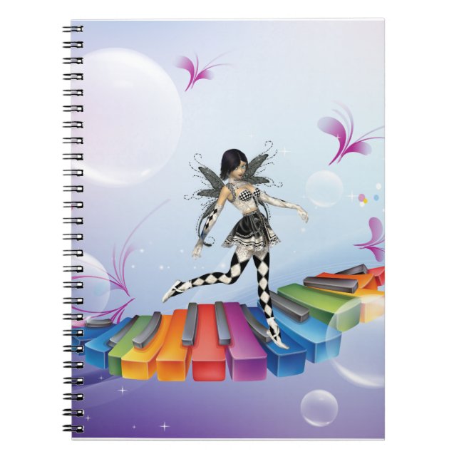 Musical Keyboard Faerie Notebook (Front)
