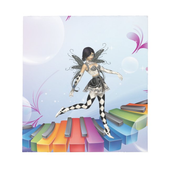 Musical Keyboard Faerie Notepad (Front)