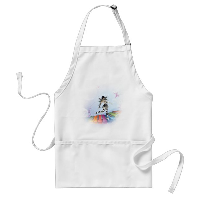 Musical Keyboard Faerie Vignette Adult Apron (Front)