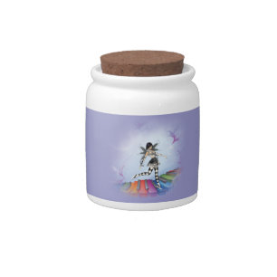 Musical Keyboard Faerie Vignette Candy Jar