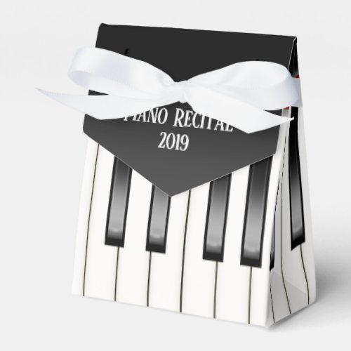 Musical Keyboard for Piano Recital Favor Boxes