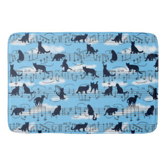 musical kittens bath mat