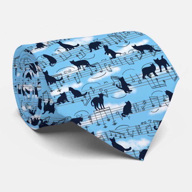 musical kittens neck tie (Rolled)