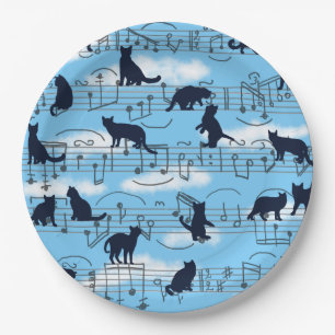 Musical kittens paper plates